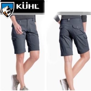 Kuhl Splash Free Range Cargo Shorts 11” Inseam UPF 50 Gray Women's Size 10